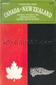Canada v New Zealand 1980 rugby  Programme
